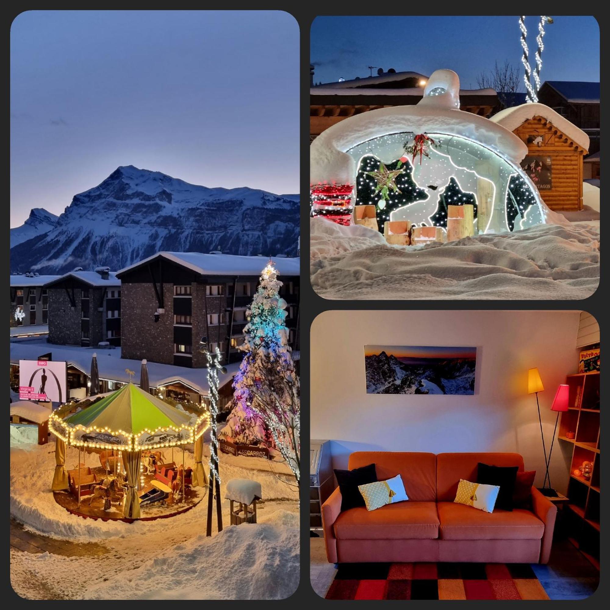Vintage Chic -Central, Wifi, Mountain View Les Carroz d'Araches Bagian luar foto